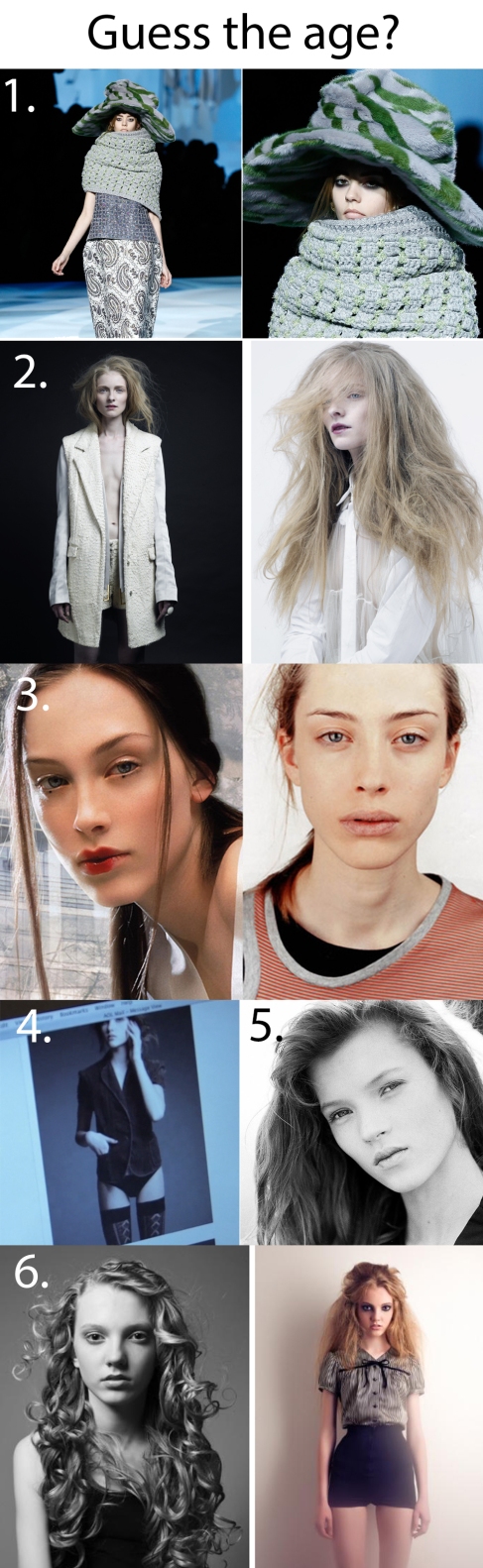 Guess the age of the models